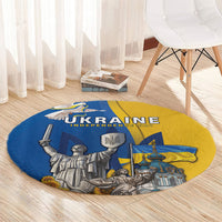 Ukraine Independence Day Round Carpet Tryzub Heritage Freedom Pride