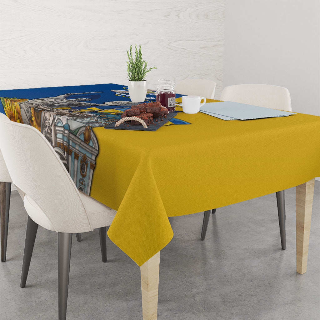 Ukraine Independence Day Tablecloth Tryzub Heritage Freedom Pride