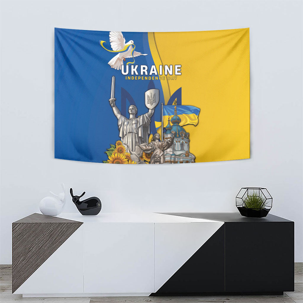 Ukraine Independence Day Tapestry Tryzub Heritage Freedom Pride