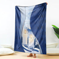 Finland Independence Day Blanket Blue-White Candles Snowy Forest