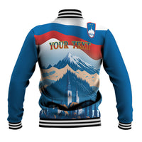 Slovenia Independence Day Personalized Baseball Jacket Lake Bled Julian Alps Landscape