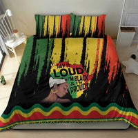 Black History Dreadlocks Map Bedding Set Say It Loud I’m Black and I’m Proud - Wonder Print Shop