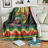 Black History Dreadlocks Map Blanket Say It Loud I’m Black and I’m Proud - Wonder Print Shop
