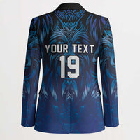 Custom Rugby Italy Blazer Azzurri Wolf Mascot Design