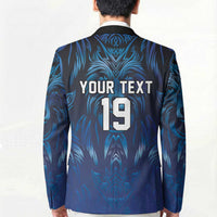 Custom Rugby Italy Blazer Azzurri Wolf Mascot Design