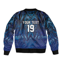 Custom Rugby Italy Bomber Jacket Azzurri Wolf Mascot Design