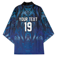 Custom Rugby Italy Kimono Azzurri Wolf Mascot Design