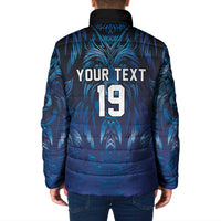Custom Rugby Italy Padded Jacket Azzurri Wolf Mascot Design