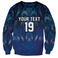 Custom Rugby Italy Sweatshirt Azzurri Wolf Mascot Design