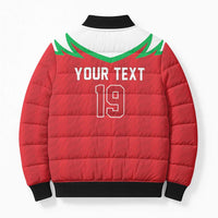 Custom Rugby Wales Bomber Puffer Jacket Y Ddraig Goch Mascot Design