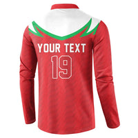 Custom Rugby Wales Button Sweatshirt Y Ddraig Goch Mascot Design