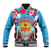 Happy Canada Day Baseball Jacket True North Strong Free Maple Leaf
