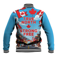 Happy Canada Day Baseball Jacket True North Strong Free Maple Leaf