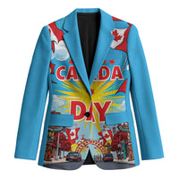 Happy Canada Day Blazer True North Strong Free Maple Leaf