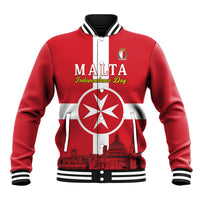 Personalized Malta Independence Day Baseball Jacket Maltese Cross Heritage Pride