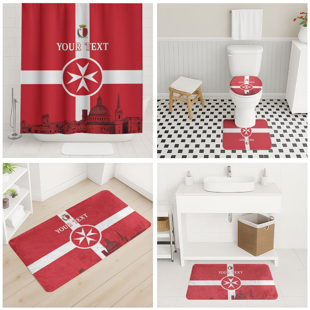 Personalized Malta Independence Day Bathroom Set Maltese Cross Heritage Pride