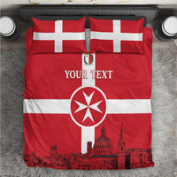 Personalized Malta Independence Day Bedding Set Maltese Cross Heritage Pride