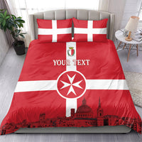 Personalized Malta Independence Day Bedding Set Maltese Cross Heritage Pride