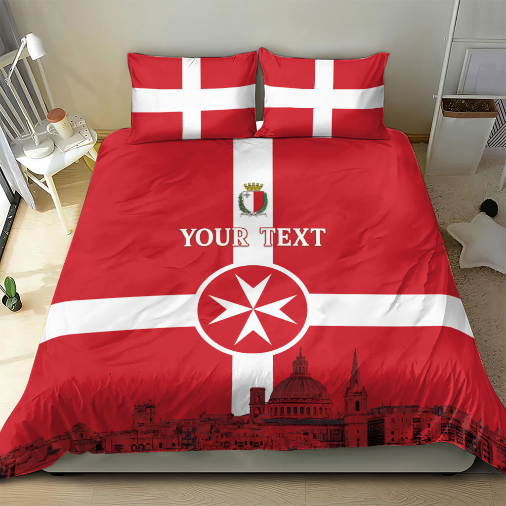 Personalized Malta Independence Day Bedding Set Maltese Cross Heritage Pride