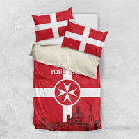 Personalized Malta Independence Day Bedding Set Maltese Cross Heritage Pride