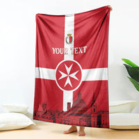 Personalized Malta Independence Day Blanket Maltese Cross Heritage Pride