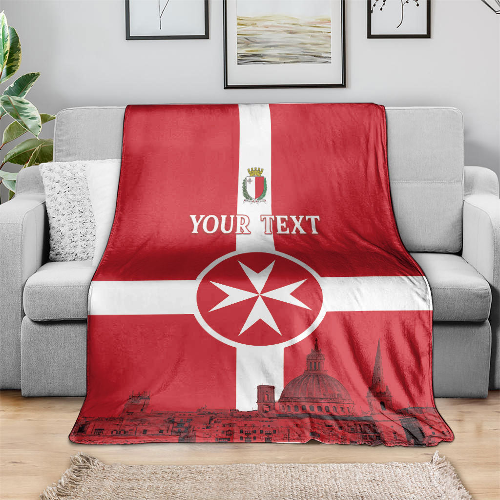 Personalized Malta Independence Day Blanket Maltese Cross Heritage Pride