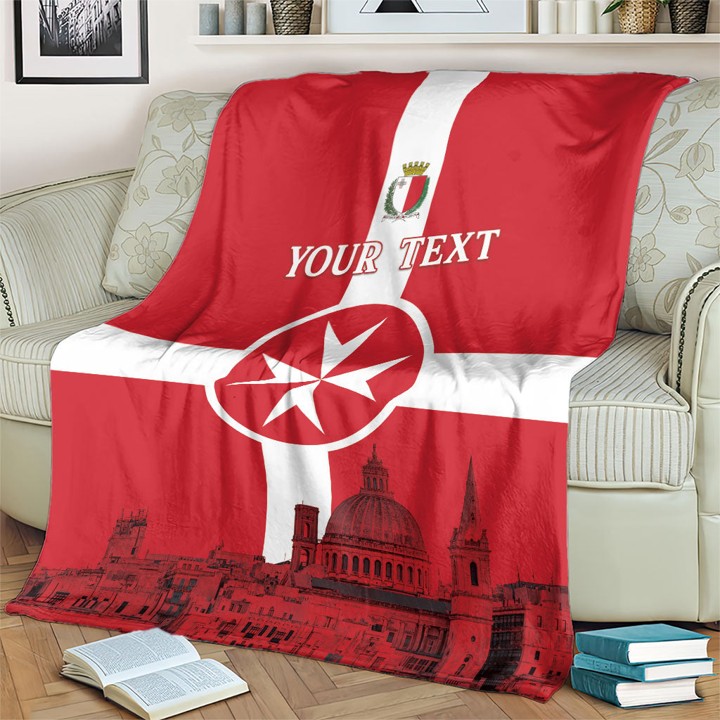 Personalized Malta Independence Day Blanket Maltese Cross Heritage Pride