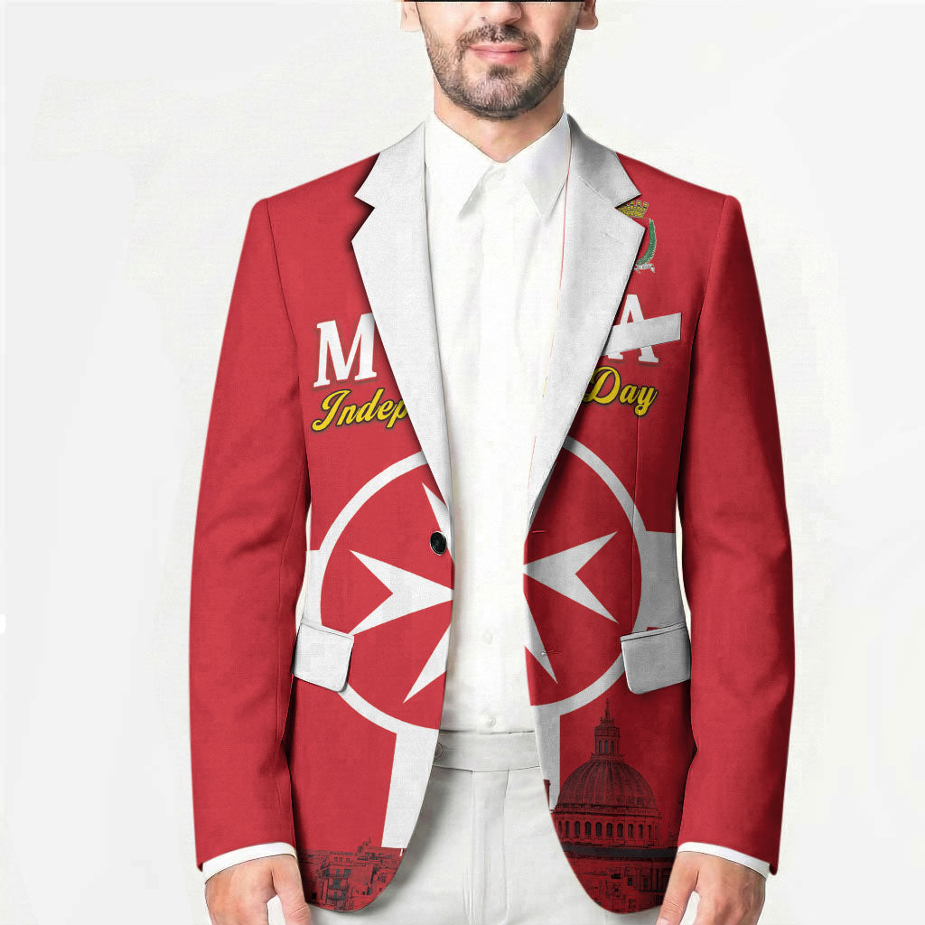 Personalized Malta Independence Day Blazer Maltese Cross Heritage Pride