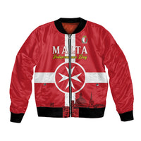 Personalized Malta Independence Day Bomber Jacket Maltese Cross Heritage Pride