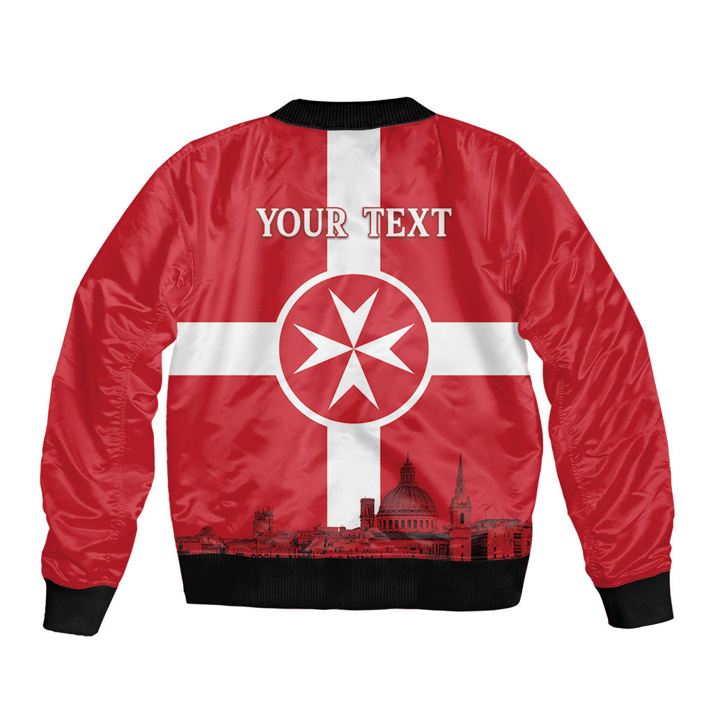 Personalized Malta Independence Day Bomber Jacket Maltese Cross Heritage Pride