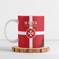 Personalized Malta Independence Day Ceramic Mug Maltese Cross Heritage Pride