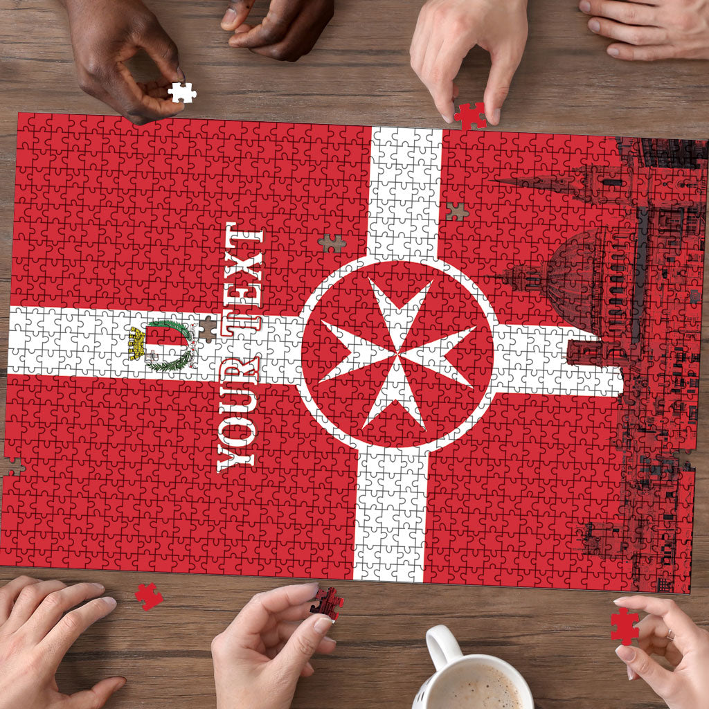 Personalized Malta Independence Day Puzzle Maltese Cross Heritage Pride