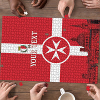 Personalized Malta Independence Day Puzzle Maltese Cross Heritage Pride
