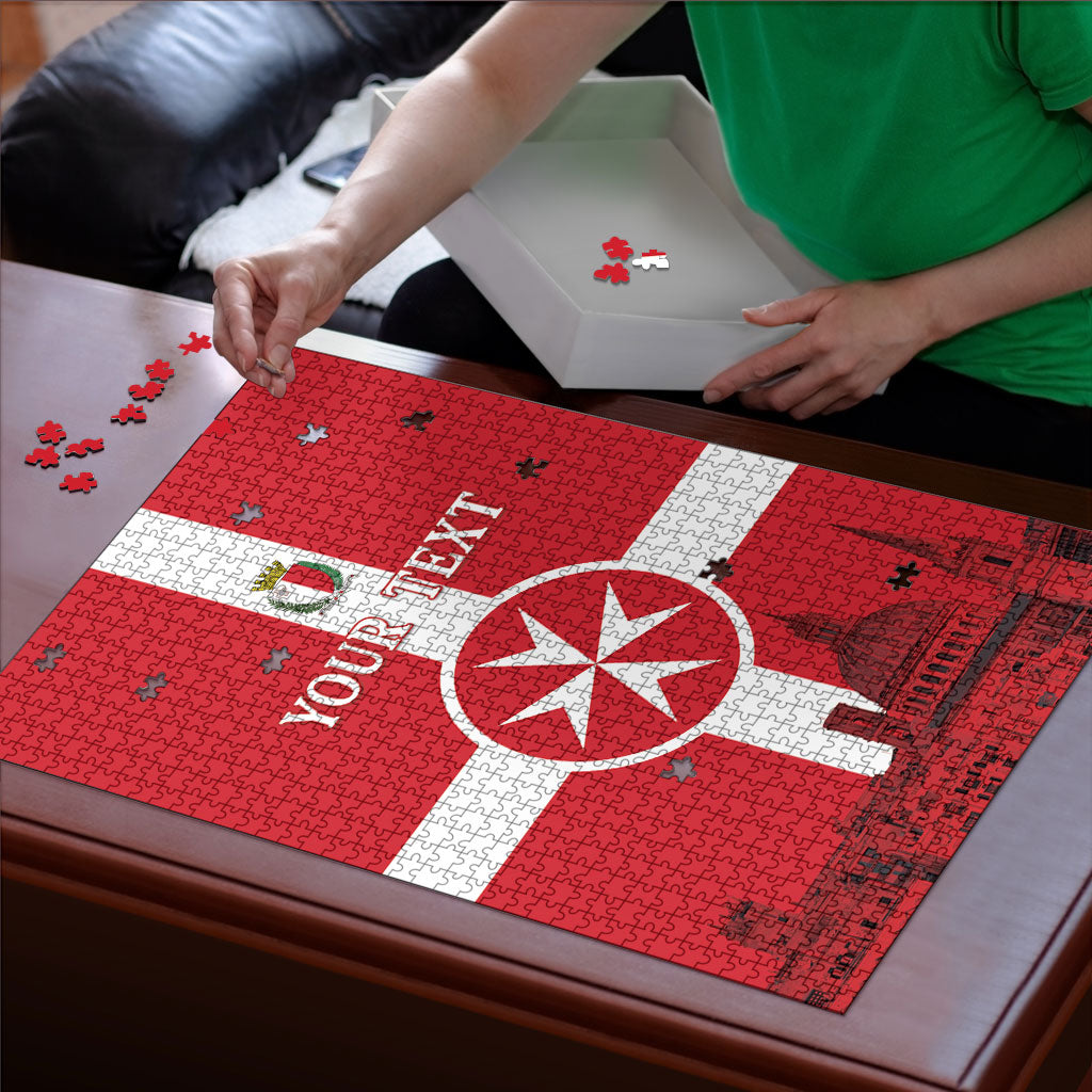 Personalized Malta Independence Day Puzzle Maltese Cross Heritage Pride