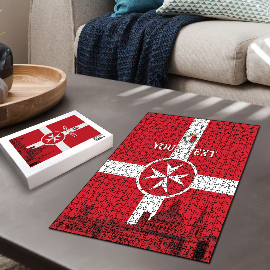 Personalized Malta Independence Day Puzzle Maltese Cross Heritage Pride