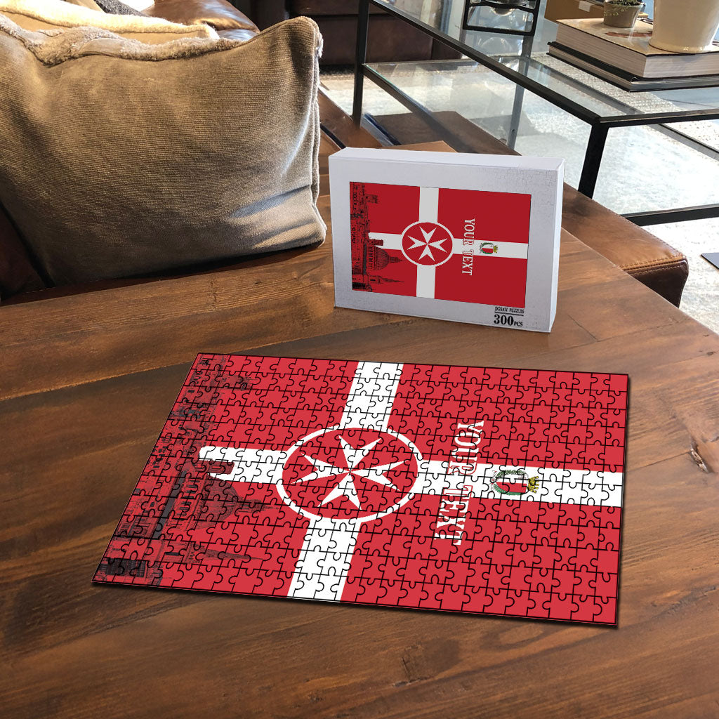 Personalized Malta Independence Day Puzzle Maltese Cross Heritage Pride
