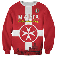 Personalized Malta Independence Day Sweatshirt Maltese Cross Heritage Pride