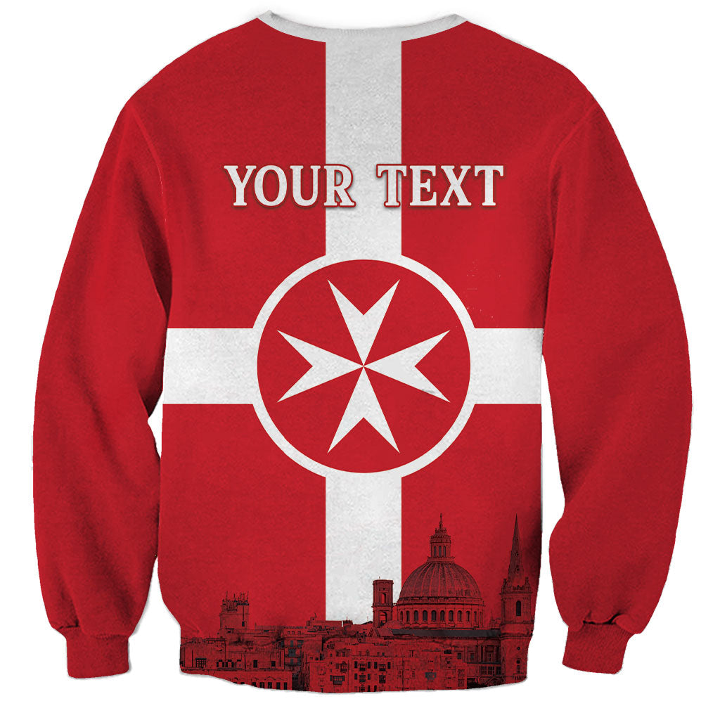 Personalized Malta Independence Day Sweatshirt Maltese Cross Heritage Pride