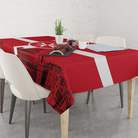 Personalized Malta Independence Day Tablecloth Maltese Cross Heritage Pride