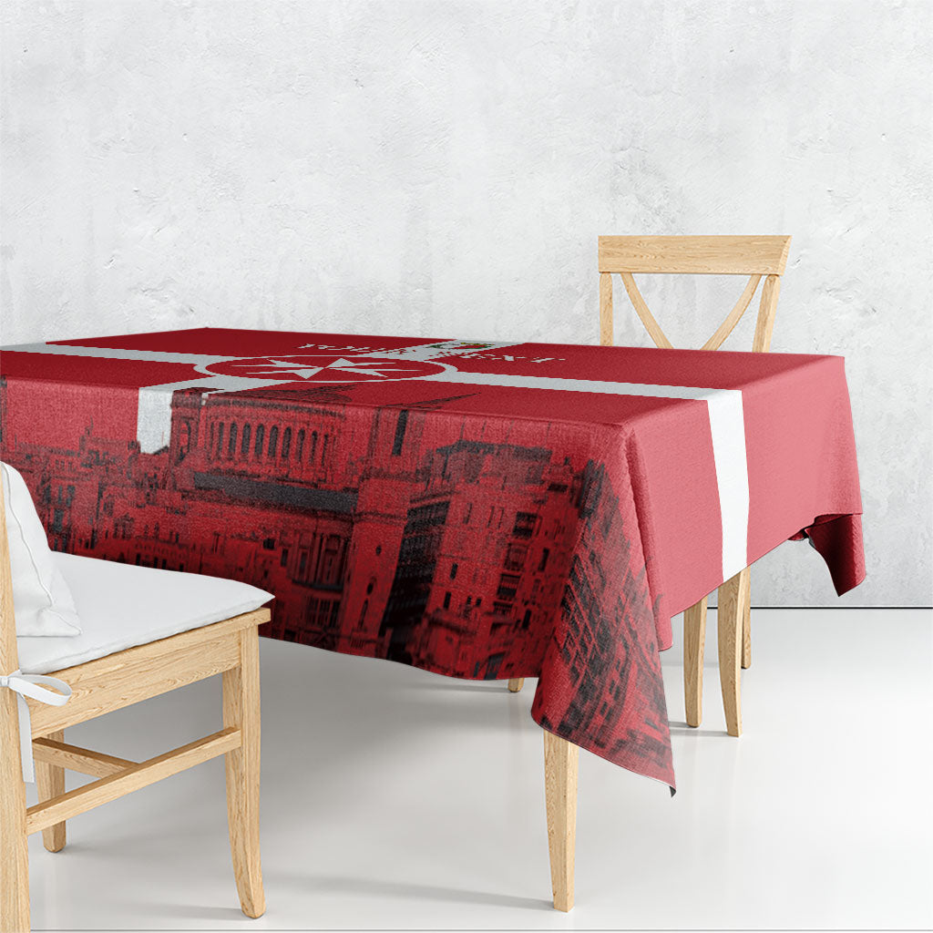 Personalized Malta Independence Day Tablecloth Maltese Cross Heritage Pride