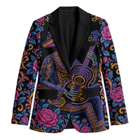 Mexico Dia de los Muertos Blazer Catrina Skeleton Playing Guitar