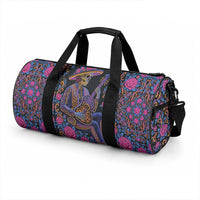 Mexico Dia de los Muertos Duffle Bag Catrina Skeleton Playing Guitar