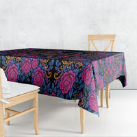 Mexico Dia de los Muertos Tablecloth Catrina Skeleton Playing Guitar