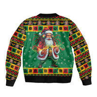 Jamaica Christmas Bomber Jacket Reggae Santa with Dreadlocks Design - Wonder Print Shop