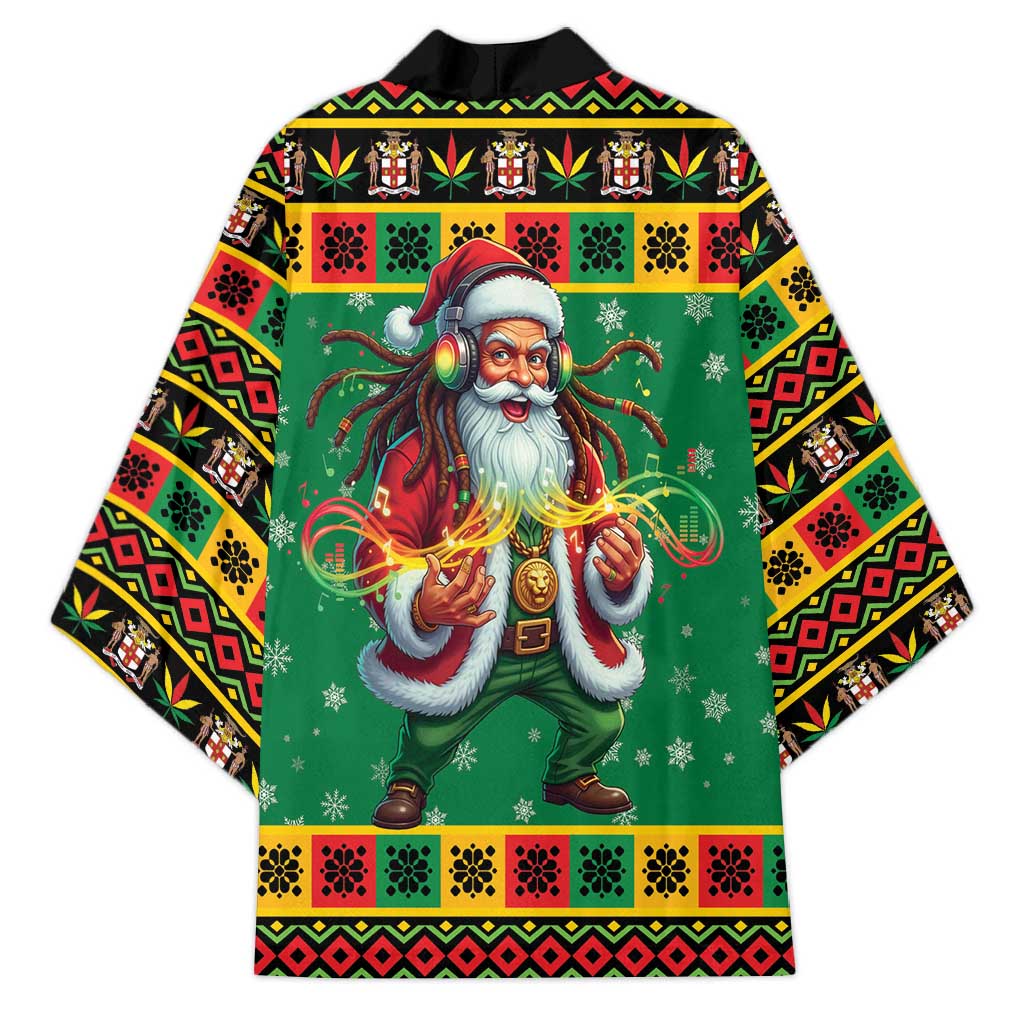 Jamaica Christmas Kimono Reggae Santa with Dreadlocks Design - Wonder Print Shop