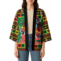 Jamaica Christmas Kimono Reggae Santa with Dreadlocks Design - Wonder Print Shop