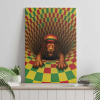 Jamaica Reggae Lion Canvas Wall Art Reggae Optical 3D Illusion - Wonder Print Shop
