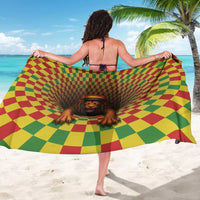 Jamaica Reggae Lion Sarong Reggae Optical 3D Illusion - Wonder Print Shop
