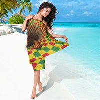 Jamaica Reggae Lion Sarong Reggae Optical 3D Illusion - Wonder Print Shop