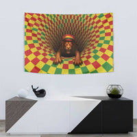 Jamaica Reggae Lion Tapestry Reggae Optical 3D Illusion - Wonder Print Shop